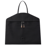 This Paul Smith Black 'Shadow Stripe' Suit Carrier has a top handle and is made out of polyester.