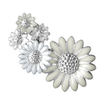 This White Enamel Single Daisy Medium Ear Cuff - Left Ear has been designed by Georg Jensen.