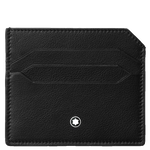 Montblanc's Meisterstück Selection Soft Black 6CC Card Holder is crafted in plain leather.
