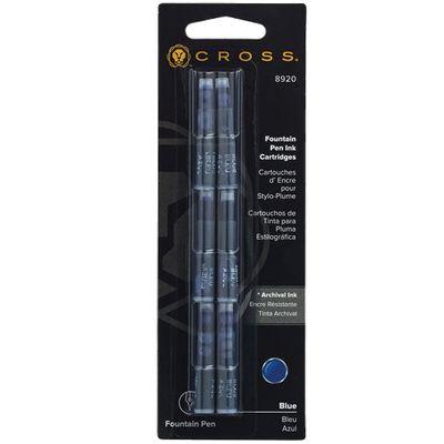 cross blue ink cartidges packaging