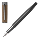 Hugo Boss Corium Chrome Fountain Pen Camel