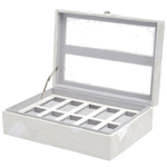 White Memento Mori 10 Piece Watch Box designed by WOLF 1834.