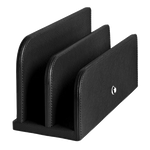 2 leather letter rack in black mb134677