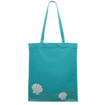 The Deep Sea Diver Maldives Blue Canvas Medium Open Top Tote Bag is made using recycled cotton canvas.