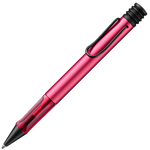 LAMY's AL-Star Fiery Special Edition Ballpoint Pen is made out of aluminium and has a metal clip in black with black trims.