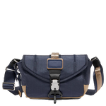 This TUMI Alpha Bravo Midnight Blue Compass Cross Body Bag features an internal key leash.