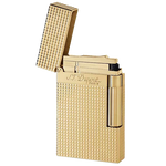 s t dupont ligne 2 yellow gold diamond head lighter open