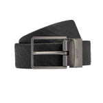 This Hugo Boss belt comes with the printed HB pattern on the leather strap.