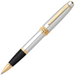 Cross bailey chrome and gold rollerball pen.