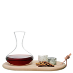 lsa signature wine carafe and oak cheese board set