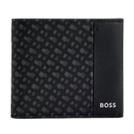 This Zair Monogram Faux Leather 8CC Wallet by BOSS is made out of bonded leather.