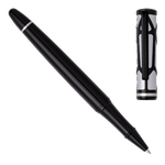 This Hugo Boss Craft Chrome Rollerball Pen is made with brass and black lacquer.