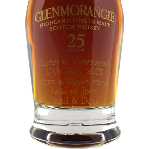 glenmorangie 25yo whisky birthday bottle engraving roman outline font d594c65c1316bf171b14bd4669c91a74