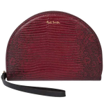 This Paul Smith Women's Mock Lizard Burgundy Moon Purse features 6 internal card slots.