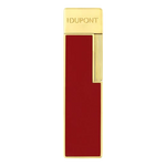 This Twiggy Lampone Lacquer & Gold Lighter by S.T. Dupont is made from lacquer with a metal base that is gold plated.