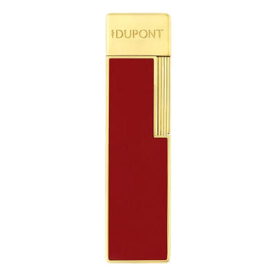 This Twiggy Lampone Lacquer & Gold Lighter by S.T. Dupont is made from lacquer with a metal base that is gold plated.