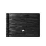 Meisterstück 4810 Black Leather Wallet with Money Clip 6CC By Montblanc