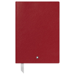 The Montblanc fine stationery red A5 lined notebook.