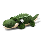 Steiff's Teddies for Tomorrow Rocko Crocodile, 40 cm is made out of soft cuddly plush from recycled PET bottles.