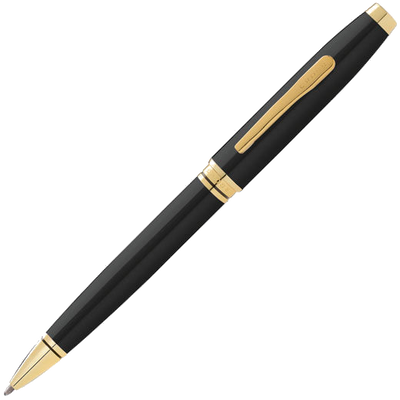 cross coventry black lacquer gold trim ballpoint pen