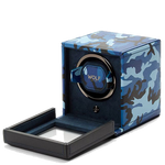 wolf 1834 elements water cub watch winder with cover open