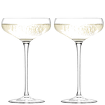 These Signature Wine 2 x Champagne Saucers are designed by LSA International.