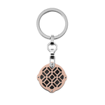 Montegrappa Filigree two tone Key Ring in Rose Gold and Stainless Steel.