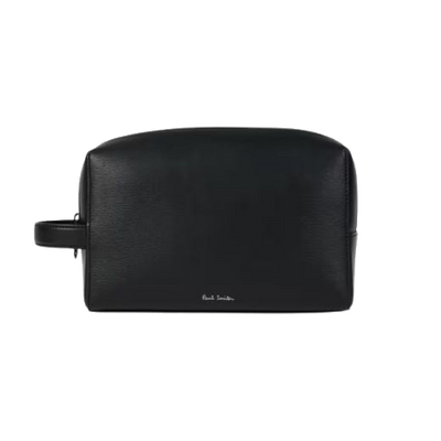 1 paul smith straw grain black leather wash bag m1a 8019 bsgrai 79 0