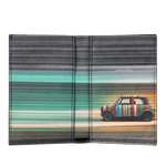 This Black 'Mini Blur' Interior 6CC Card Holder by Paul Smith has 6 card slots and two slip pockets inside.