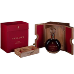 This Taylor's Kingsman Edition Very Old Tawny Port has been decanted inside a crystal bottle.