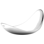 The Georg Jensen Leaf stainless steel medium serving dish.