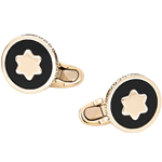 This pair of Montblanc cufflinks feature the star emblem in the middle.