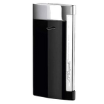 S.T. Dupont Slim 7 Lighter, Torch Flame, In Black and Chrome.