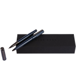 This All Navy Gear Minimal Ballpoint & Rollerball Pen Set has been designed by Hugo Boss.