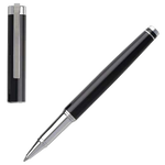 This black hugo boss rollerball features stainless steel trims.