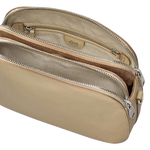3 dukes place stone leather medium ziptop cross body bag 110669
