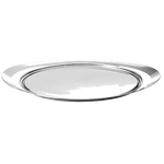 This Georg Jensen Stainless Steel Cobra Serving Tray features a non-slip artificial microfibre PU suede leather lining.