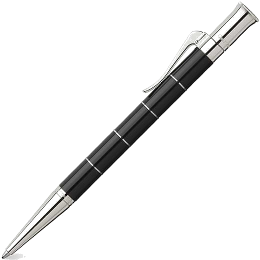 graf von faber castell anello black ballpoint pen