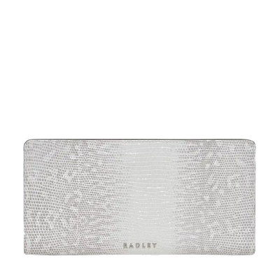 1 coin street faux lizard large bifold purse in bright white 110808