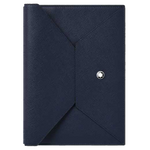 This Montblanc notebook comes in a textured blue leather.