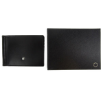 Bespoke packaging has been created for the Montblanc wallet.