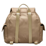 The Guildford Grove Medium Stone Flapover Backpack features adjustable webbing shoulder straps, as well as a webbing grab handle.