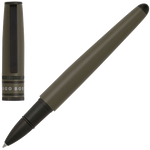 This Hugo Boss Illusion Gear Khaki Rollerball Pen can be engraved on the clip and cap.