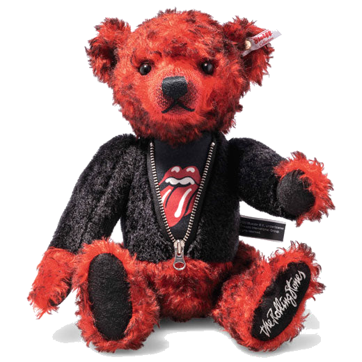 The Steiff Rocks! The Rolling Stones Teddy Bear is made from the finest mohair.