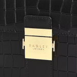 radley black faux croc bag