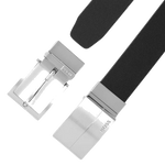 2 geppy soft reversible black brown leather plaque pin buckle belt 50537100 01 002