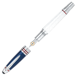 This Montblanc John F. Kennedy Limited Edition 1917 Fountain Pen has an 18 K gold nib with rhodium coating.