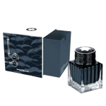 2 montblanc around the world in 80 days coal blue ink bottle mb134408