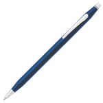 The Cross Classic Century Blue PVD & Chrome Ballpoint Pen has a slight sheen on the surface with polished chrome trims to compliment the blue.