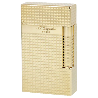 s t dupont paris yellow gold diamond head le grand cling lighter
